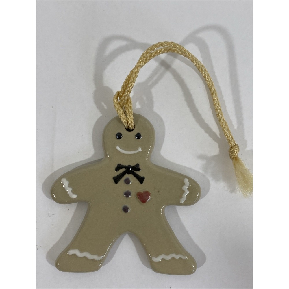 Louisville Stoneware Christmas Ornament Pottery Gingerbread Man 2004